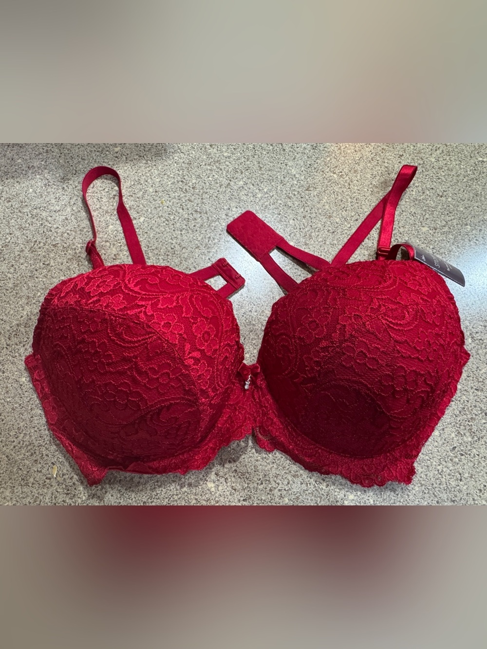 Smart & Sexy Red Lace Push-Up Bra - Women Intimates & Sleepwear